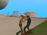 Paranoid Cowboy fighting.