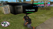 The side of the shack.
