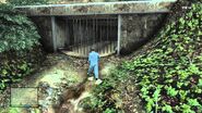 The storm drain near the tunnel.