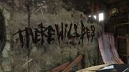 Writing in the burned out house in Sandy Shores.