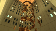 The DNA sculpture.