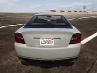 Visão traseira do veículo