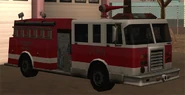 Un camion de pompiers dans GTA San Andreas (vue avant)