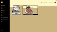 Page de lancement de Grand Theft Auto San Andreas