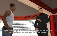 Wu Zi Mu nomme son nouvel adversaire au début de la mission dans GTA San Andreas.