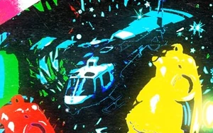 Полицейский Maverick на базе AS350 департамента полиции Майами-Дейд, изображённый на арте Happy Holidays от Rockstar Games, опубликованном 23 декабря 2022 года