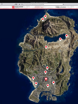 GTA 5 mapas com todos os símbolos