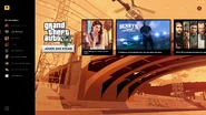 Page de lancement de Grand Theft Auto V