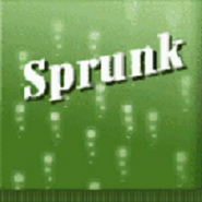 Le logo de Sprunk en 1984.