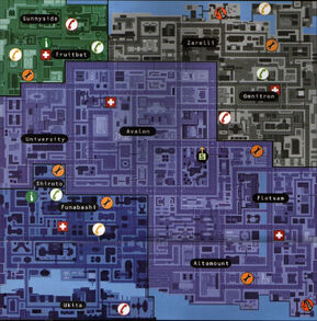 Mapa da cidade de Anywhere City.