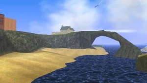 Портленд-Бич в 1998 году, на заднем плане — Джентльменский клуб Сальваторе