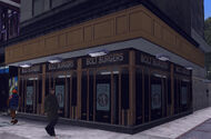 Une vue du Bolt Burgers de Trenton dans GTA III