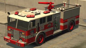 Un camion de pompiers dans GTA IV (vue avant)