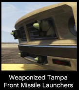 Les lance-missiles sur la Tampa armée.