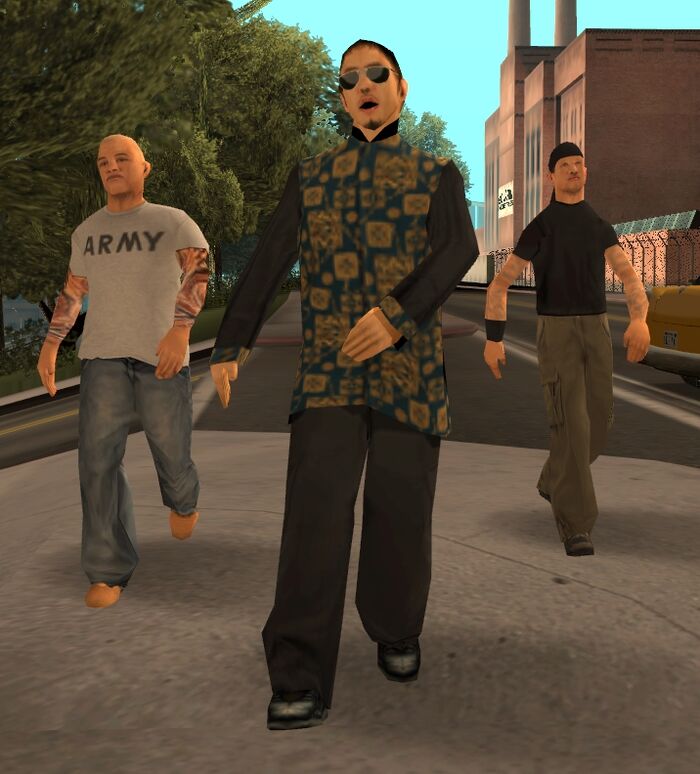 Gta sa gangs. Да Нанг бойс ГТА са. Якудза из ГТА Сан андреас. Банда Триада GTA San Andreas. GTA San Andreas банды.