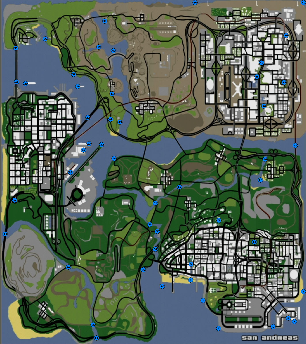 GTA V: conheça o mapa e onde pegar os itens coletáveis - GTA V