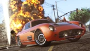 Stirling GT на кинематографическом превью GTA Online в Rockstar Games Social Club