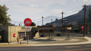 Posto de gasolina em Grapeseed, Blaine County.