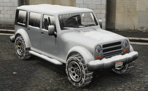 Заснеженный Mesa в GTA V (вид сзади, без крыши)