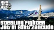 Grand Theft Auto V (PS3) - Roubando o P-996 Lazer Jet no Fort Zancudo