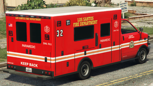 Ambulance L.S.F.D. GTA V (vue arrière)
