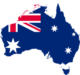Flag-map of Australia