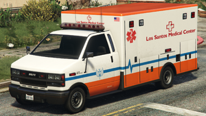 Ambulance L.S.M.C. GTA V (vue avant)