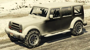 GTA V, снежный вариант (вид сзади)