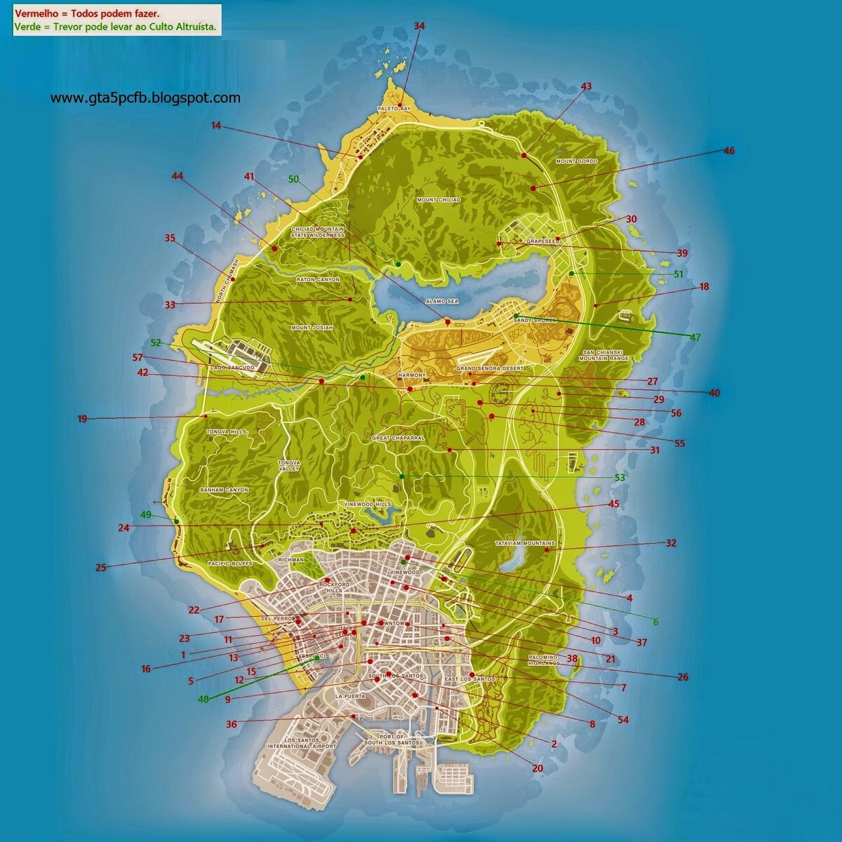 Grand Theft Auto 5: Dicas e Guias : Lista de Códigos para Xbox 360 / One