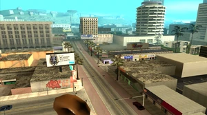 Widok na jedną z głównych ulic dzielnicy