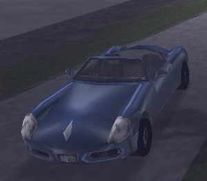 Stinger с открытой крышей в Grand Theft Auto III (вид сзади)