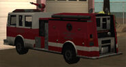 Un camion de pompiers dans GTA San Andreas (vue arrière)