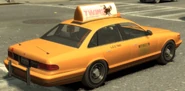 Arrière du taxi basé sur la Stanier dans GTA IV.