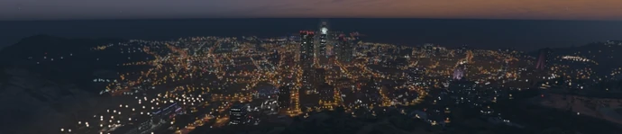 Нічна панорама міста зі Знаку Вайнвуд