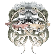 Chino (слева) на графике Serpants of Destrution Tattoo в Grand Theft Auto Online