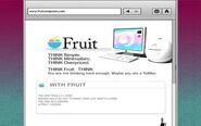 Site da Fruit Computers dentro do GTA IV em 2008 com a propaganda do Fruit Cocoon