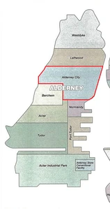 Расположение на карте штата Олдерни