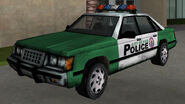 Une voiture de police dans Grand Theft Auto: Vice City.