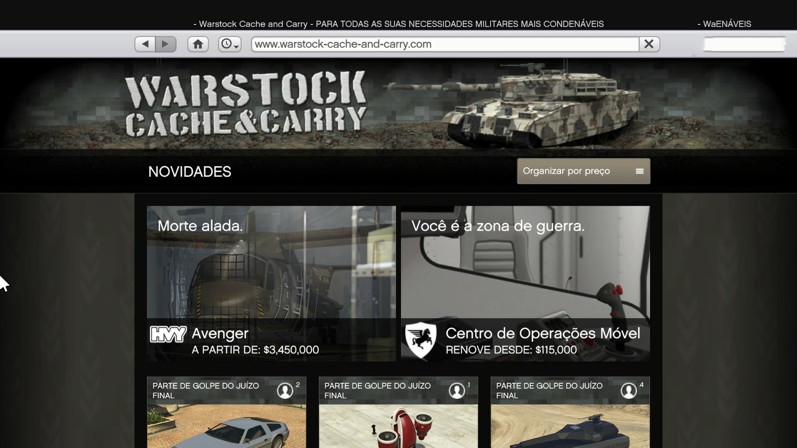 Os 5 melhores Veiculos de guerra do GTA online