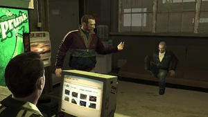 Знакомство Нико Беллика с Брюси в миссии «Logging On»