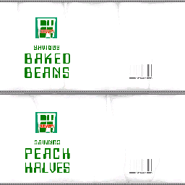 Baked Beans e Peach Halves labels, GTA San Andreas.