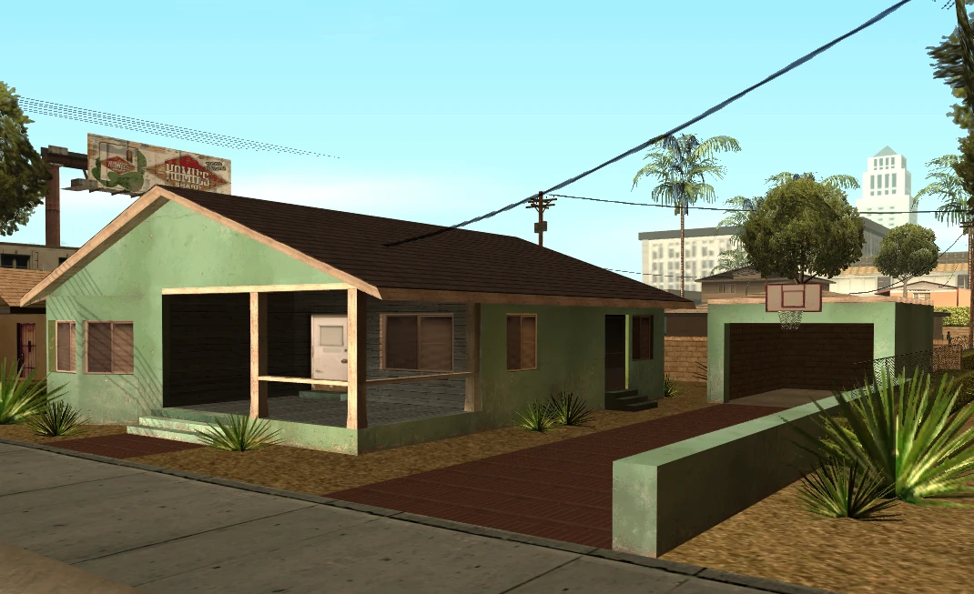 Гроув стрит дом сиджея. Гта сан андреас особняк мэдд догга. Потраченный дом. Гта сан андреас гетто дому. Углепластик сан андреас.