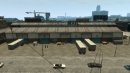 Construção que abriga o depósito da companhia em Bohan Industrial, no GTA IV.