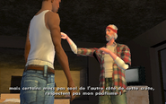 The Truth à droite) évoque ses ennemis de The Farm au début de la mission dans GTA San Andreas.