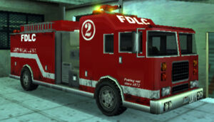 Un camion de pompiers dans GTA Liberty City Stories (vue avant)