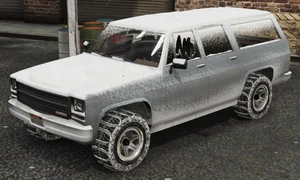 Снежный вариант Rancher XL в Grand Theft Auto V (вид сзади)