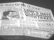 Újság Donald Loveval a címlapon