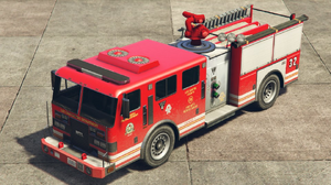 Un camion de pompiers dans GTA V (vue avant)