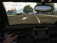 Visão interna do veículo.