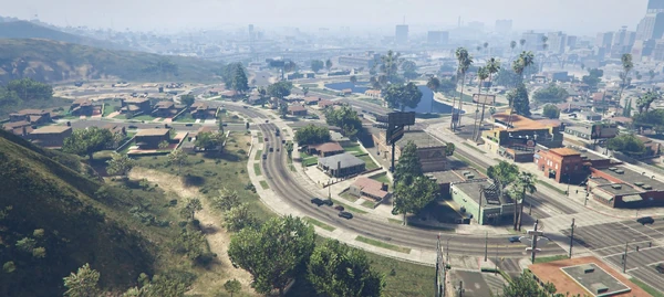 Widok na dzielnicę z Gór Tataviam